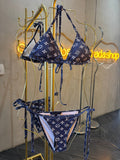Traje de baño 2 piezas azul mezclilla