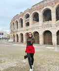 FALDA ROJA FLORES