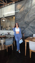 Set azul pantalón y camisa