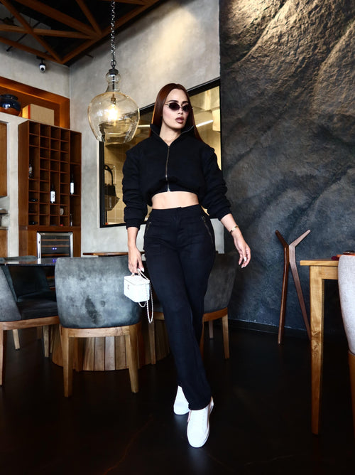 BLACK SUEDE SET