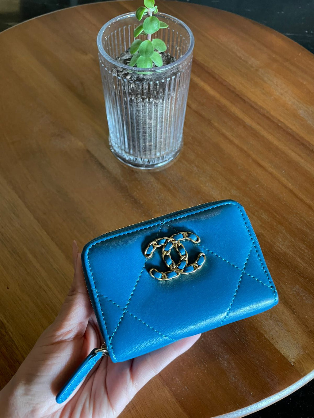 cartera azul