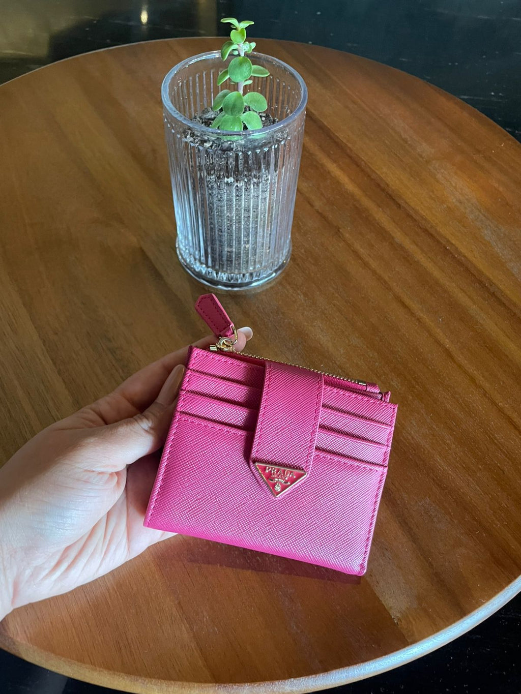 cartera rosa