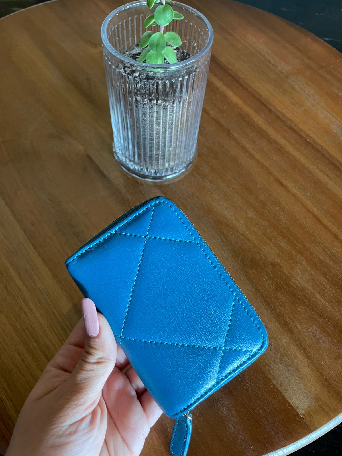 cartera azul