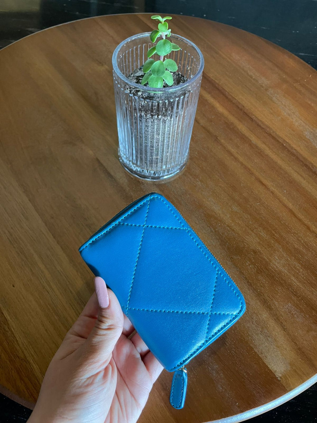cartera azul