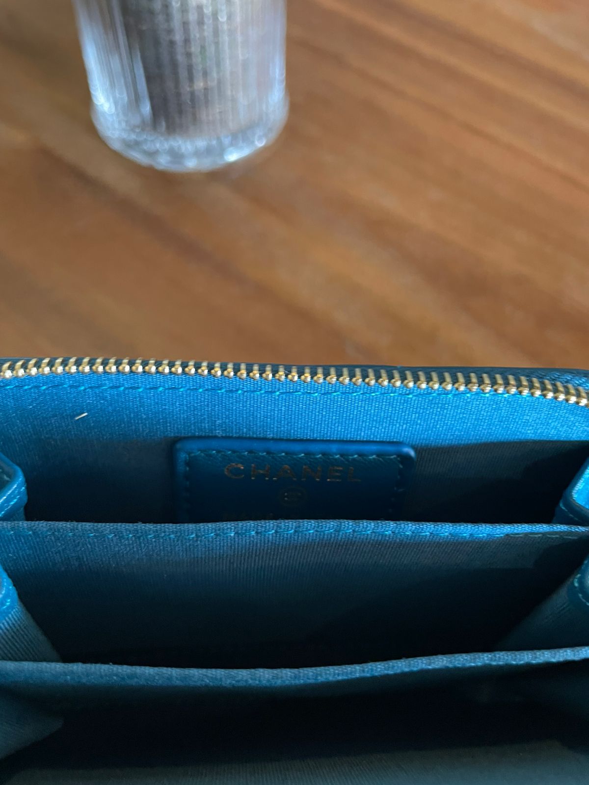 cartera azul