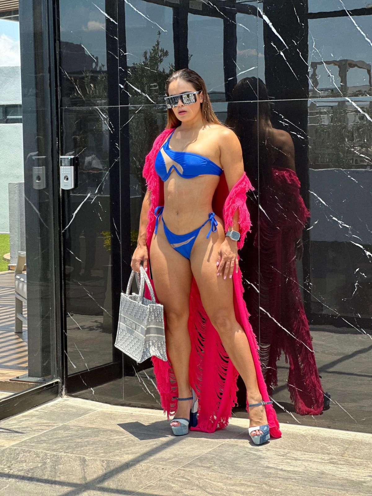 Traje de baño azul